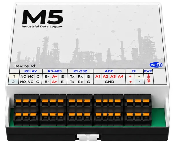 M5 terminal layout and labelling